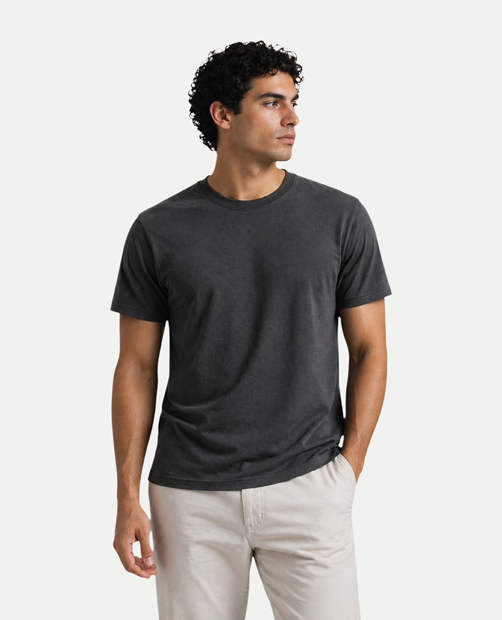 T-Shirt Navy Blue Round Neck | Pima Cotton Men