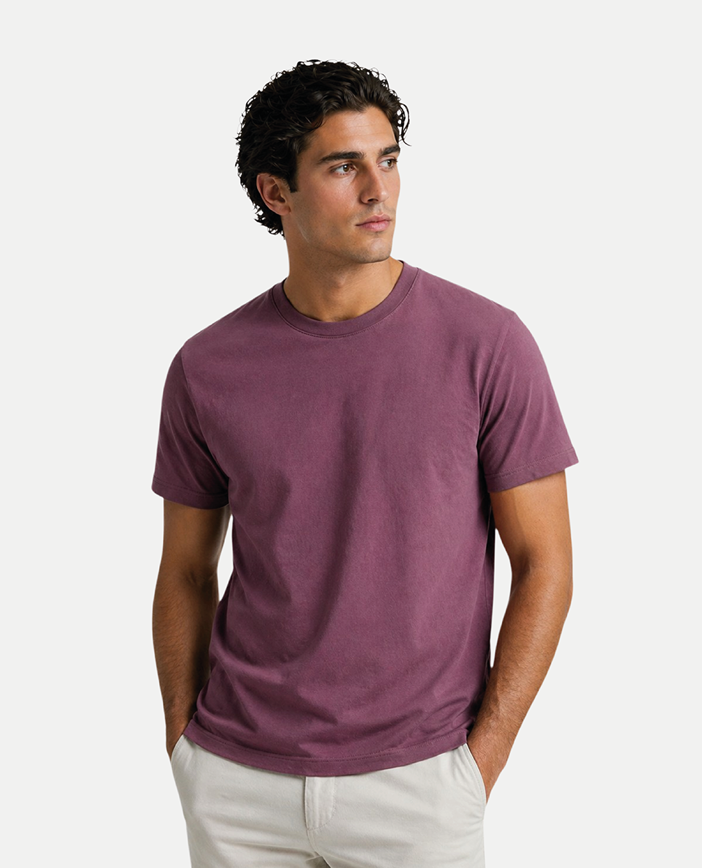 T-Shirt Navy Blue Round Neck | Pima Cotton Men