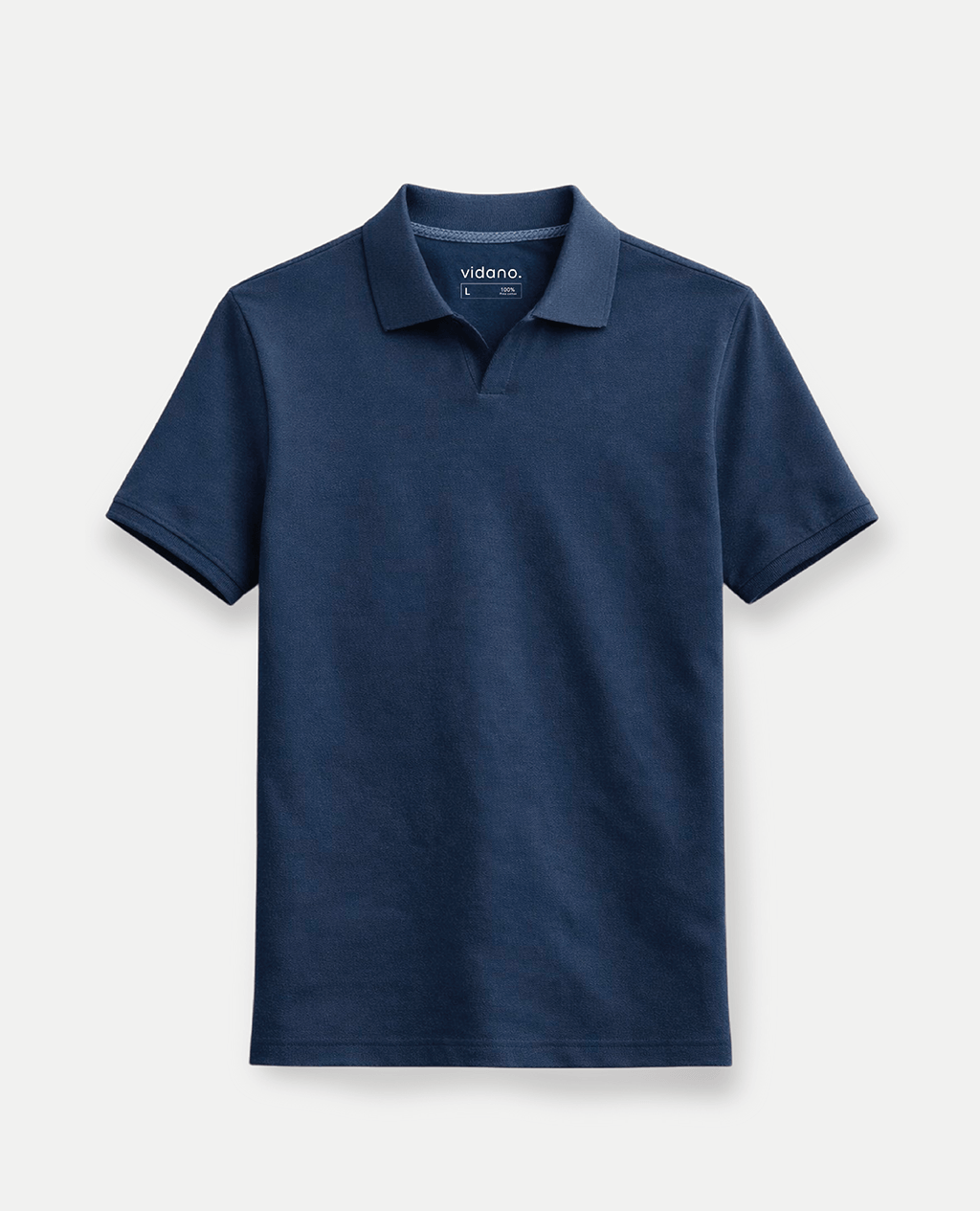 Polo Navy Blue Open Collar | Pima Cotton Men