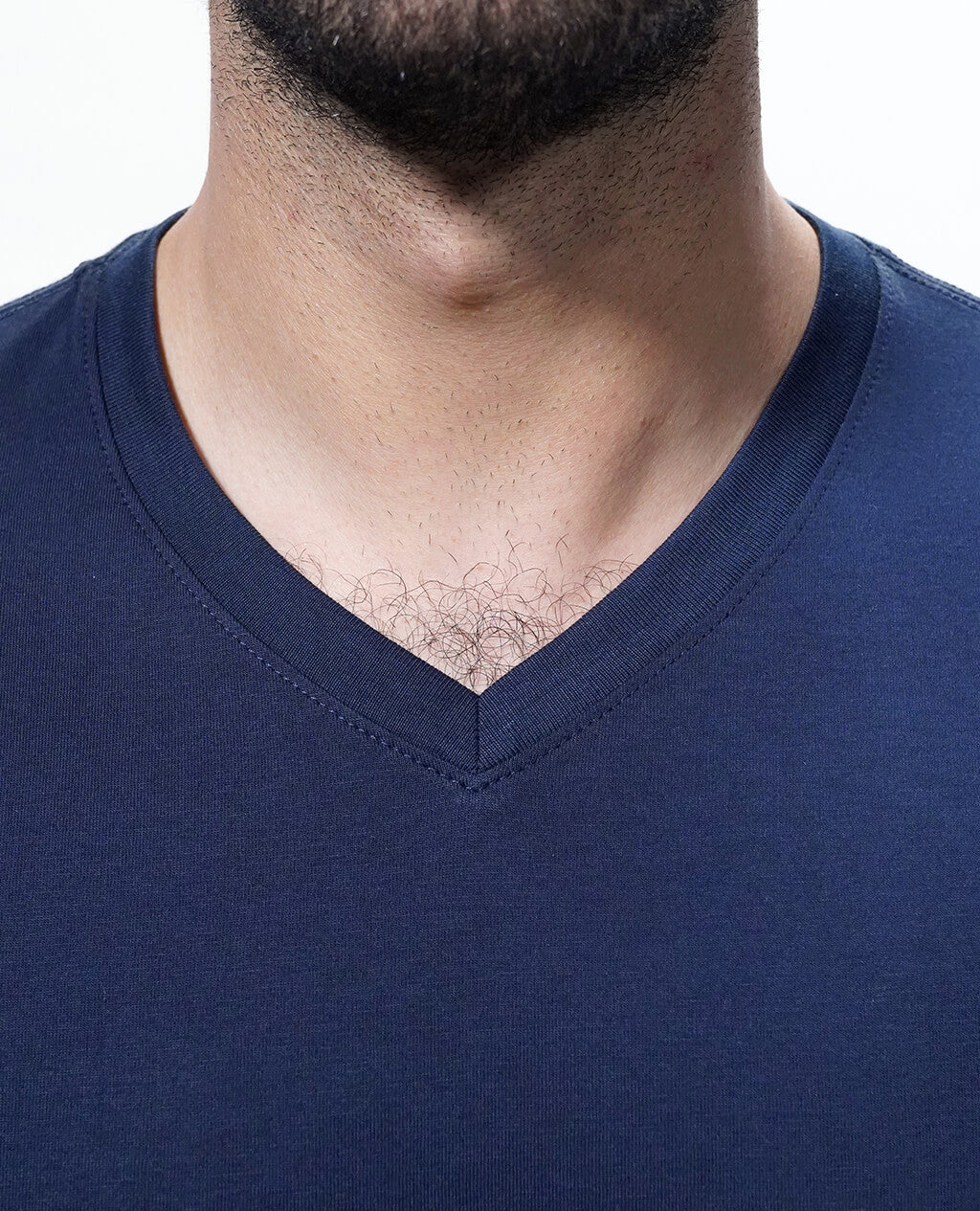 T-Shirt Navy Blue V Neck | Pima Cotton Men