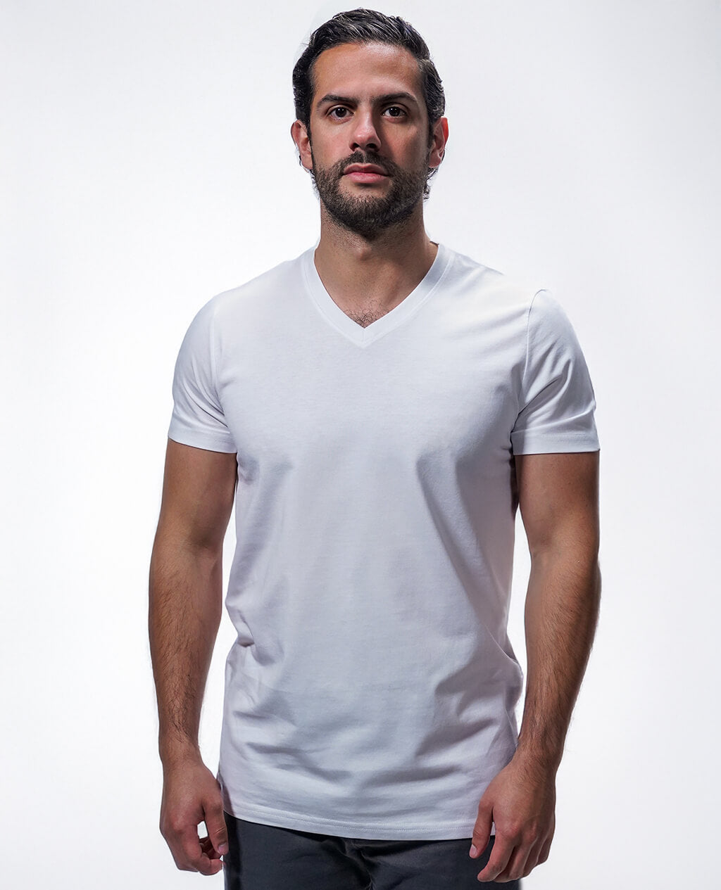 T-Shirt White V Neck | Pima Cotton Men