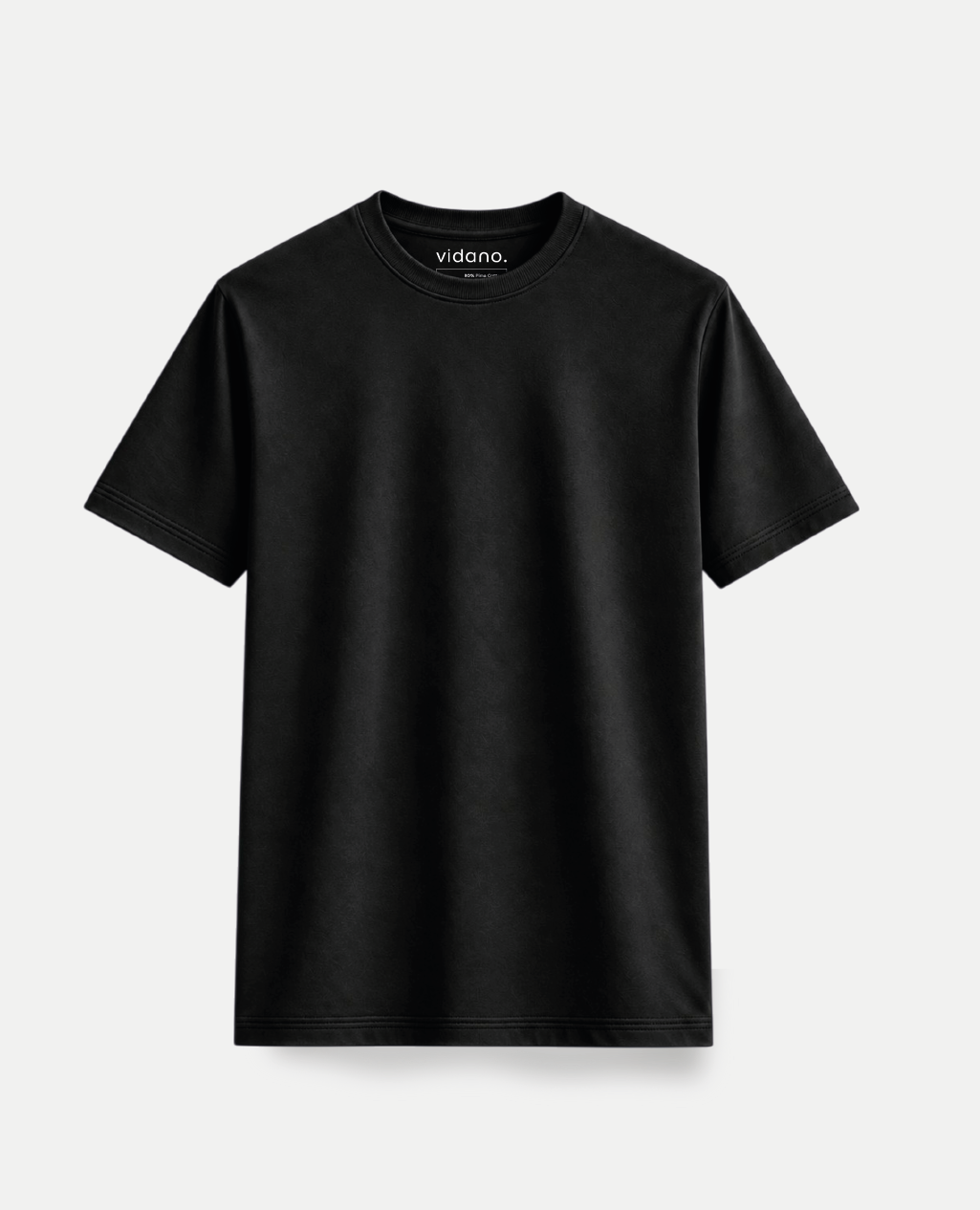 T-Shirt Black Round Neck | Sorona Line Men
