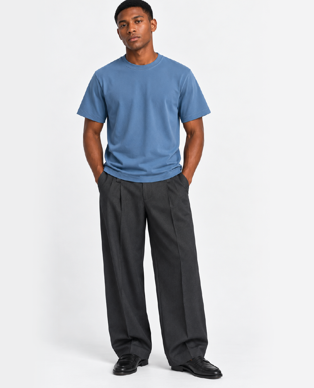 T-Shirt Indigo Blue Round Neck | Sorona Line Men