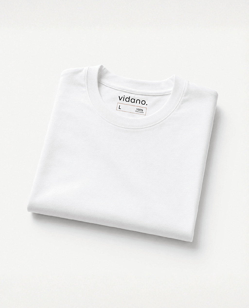 T-Shirt White Round Neck | Pima Cotton Men
