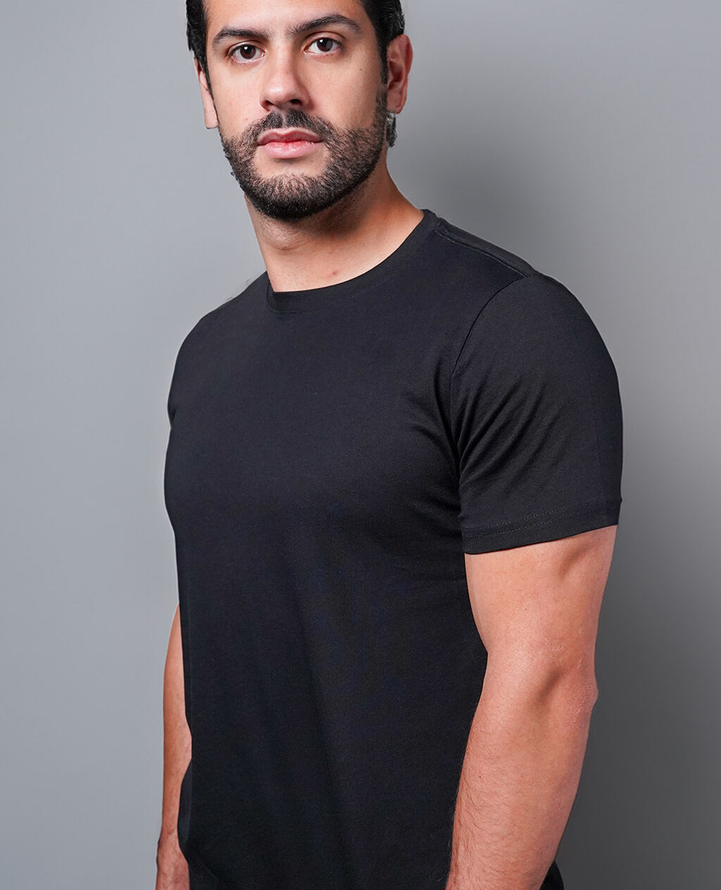 3-Pack Black Round Neck T-Shirts | Premium Pima Cotton Men