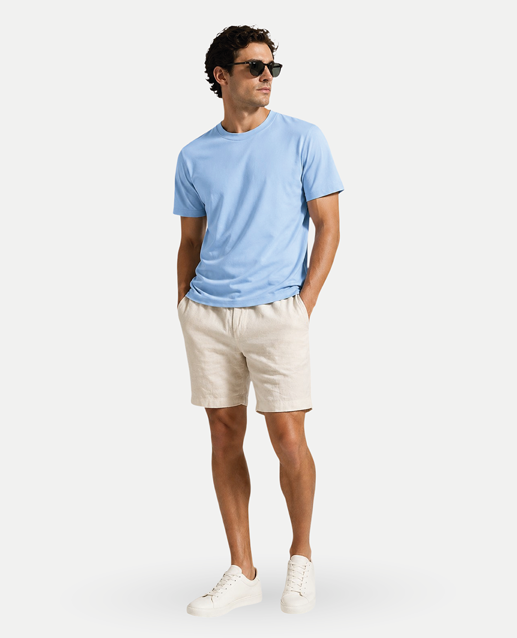 T-Shirt Navy Blue Round Neck | Pima Cotton Men