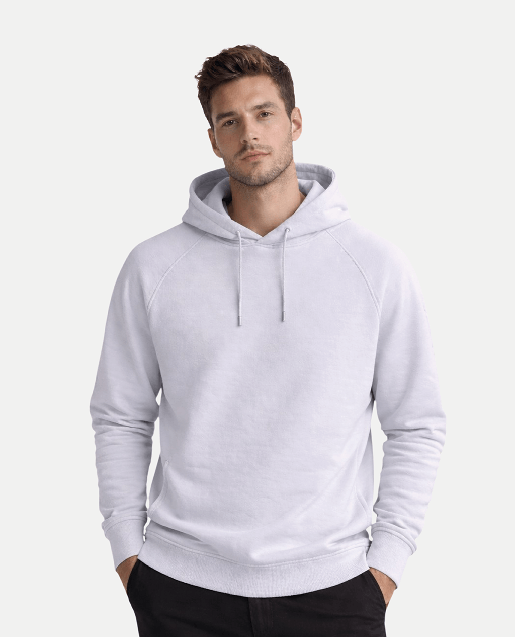 Hoodie Gray Lightweight Cross Neck | Pima Cotton