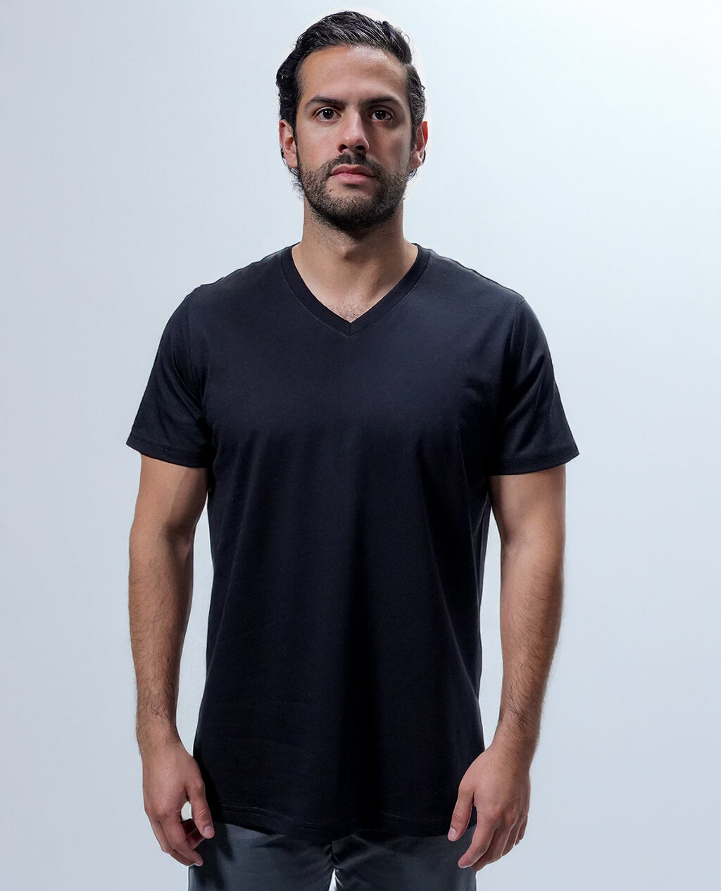 T-Shirt Black V Neck | Pima Cotton Men