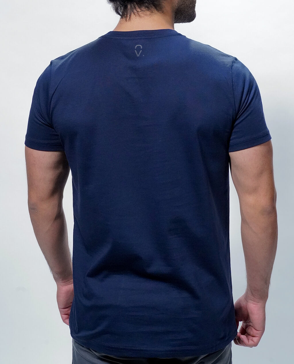 T-Shirt Navy Blue V Neck | Pima Cotton Men