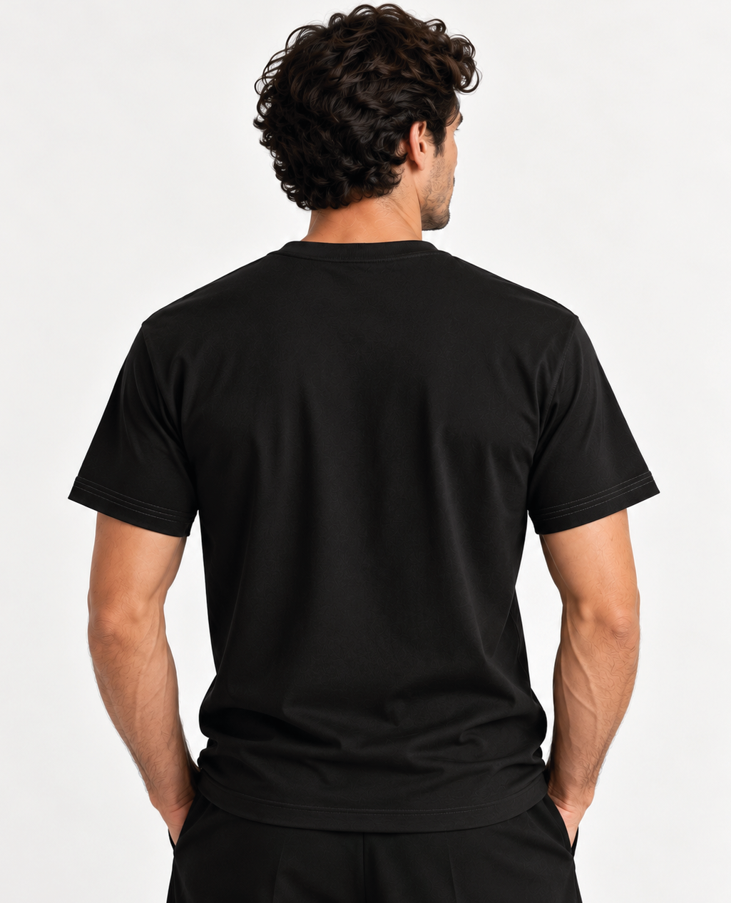 T-Shirt Black Round Neck | Sorona Line Men