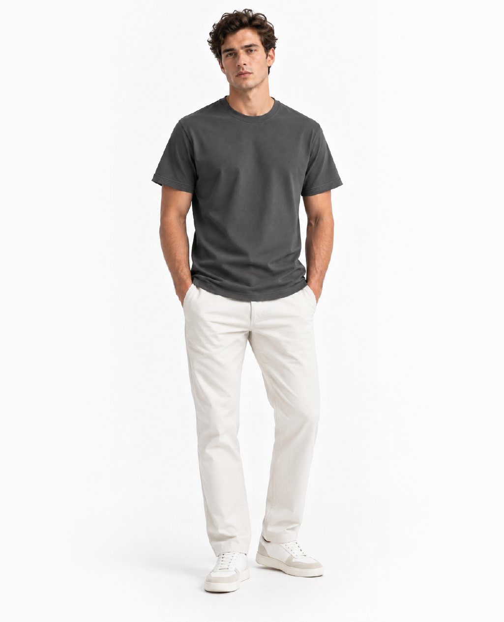 T-Shirt Deep Charcoal Round Neck | Sorona Line Men