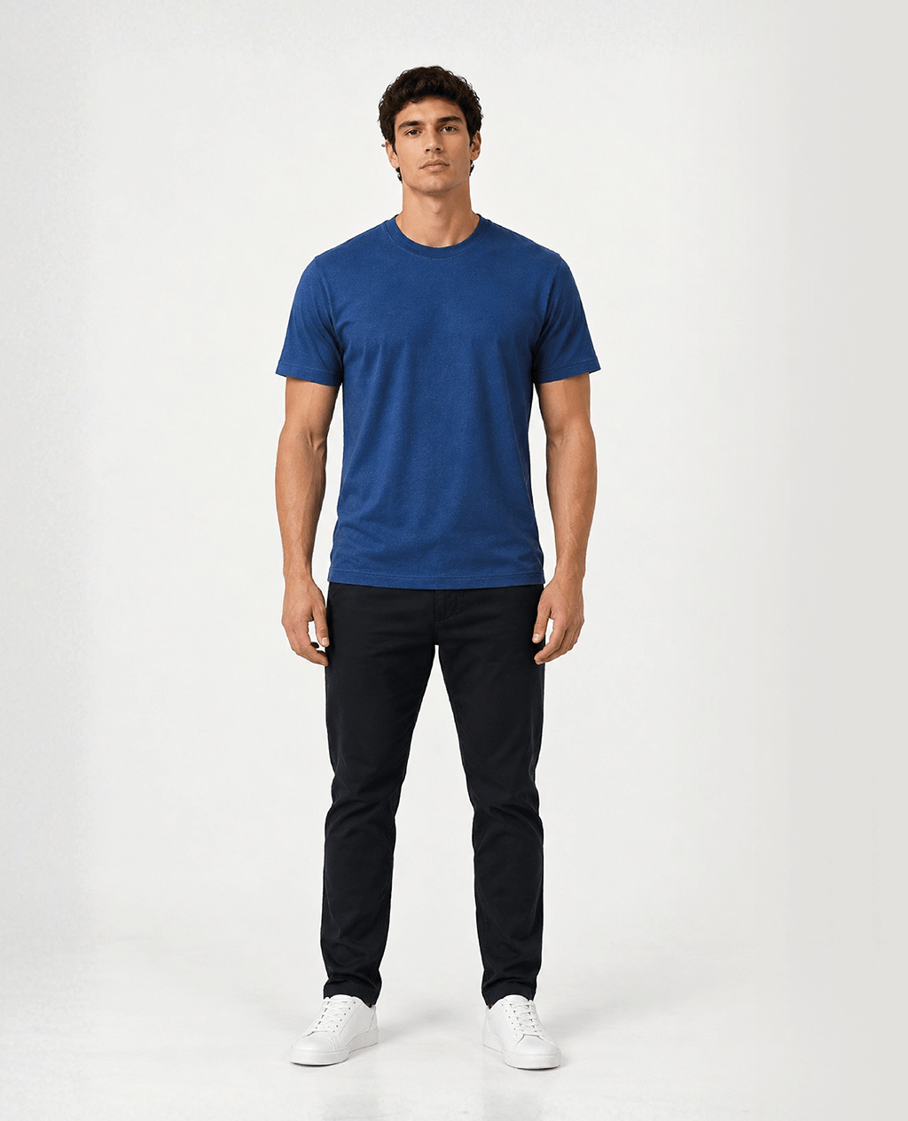 T-Shirt Blue Steel Round Neck | Limited Edition Pima Cotton Men