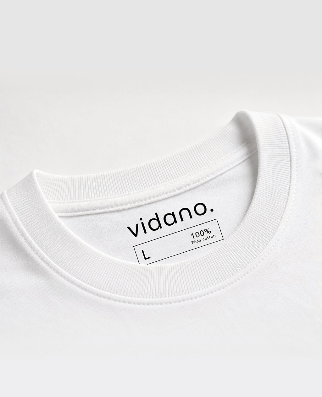 T-Shirt White Round Neck | Pima Cotton Men
