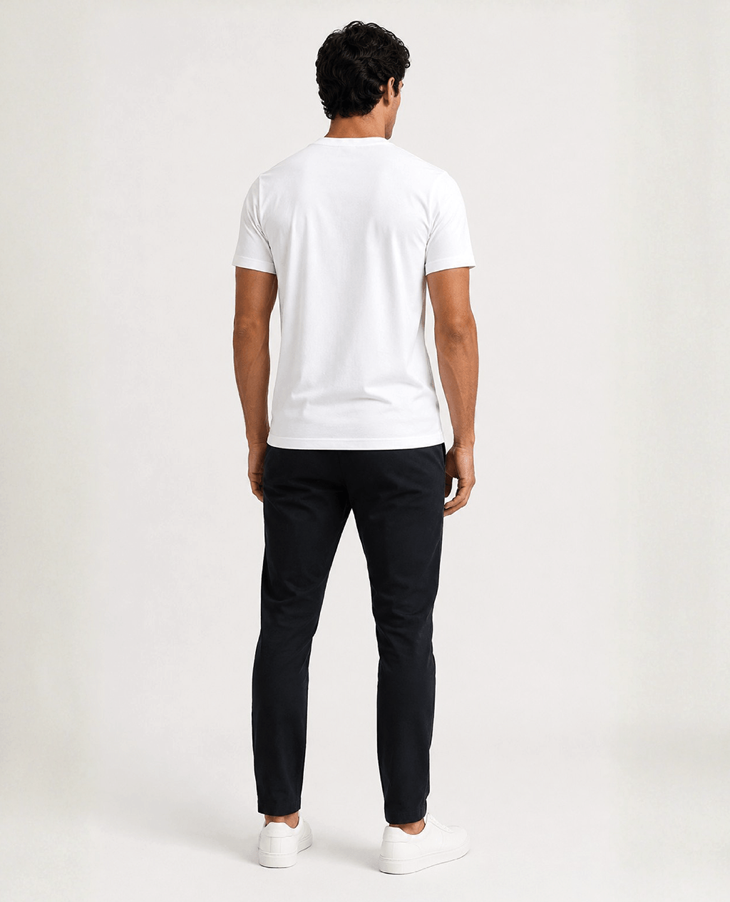 T-Shirt White Round Neck | Pima Cotton Men