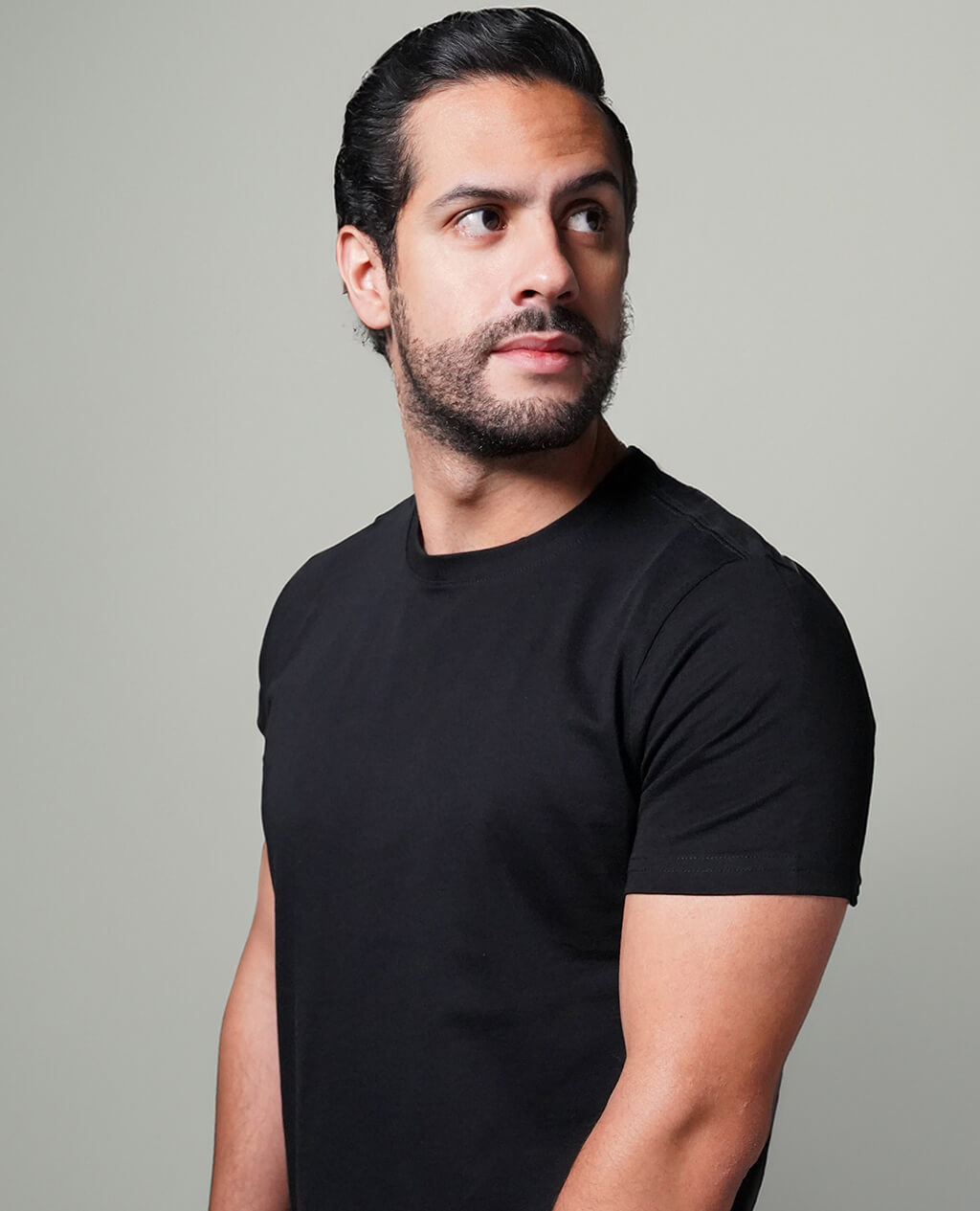 T-Shirt Black Round Neck | Pima Cotton Men